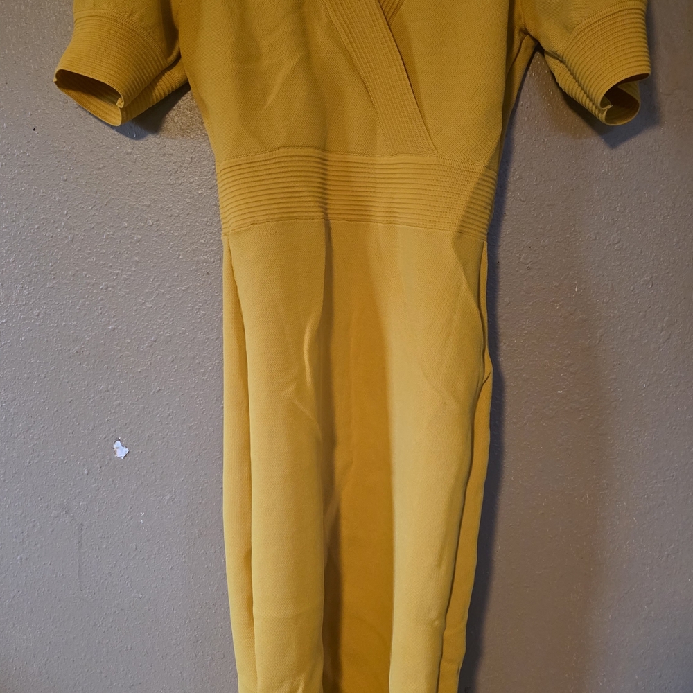 Yellow Short Sleeve Dress